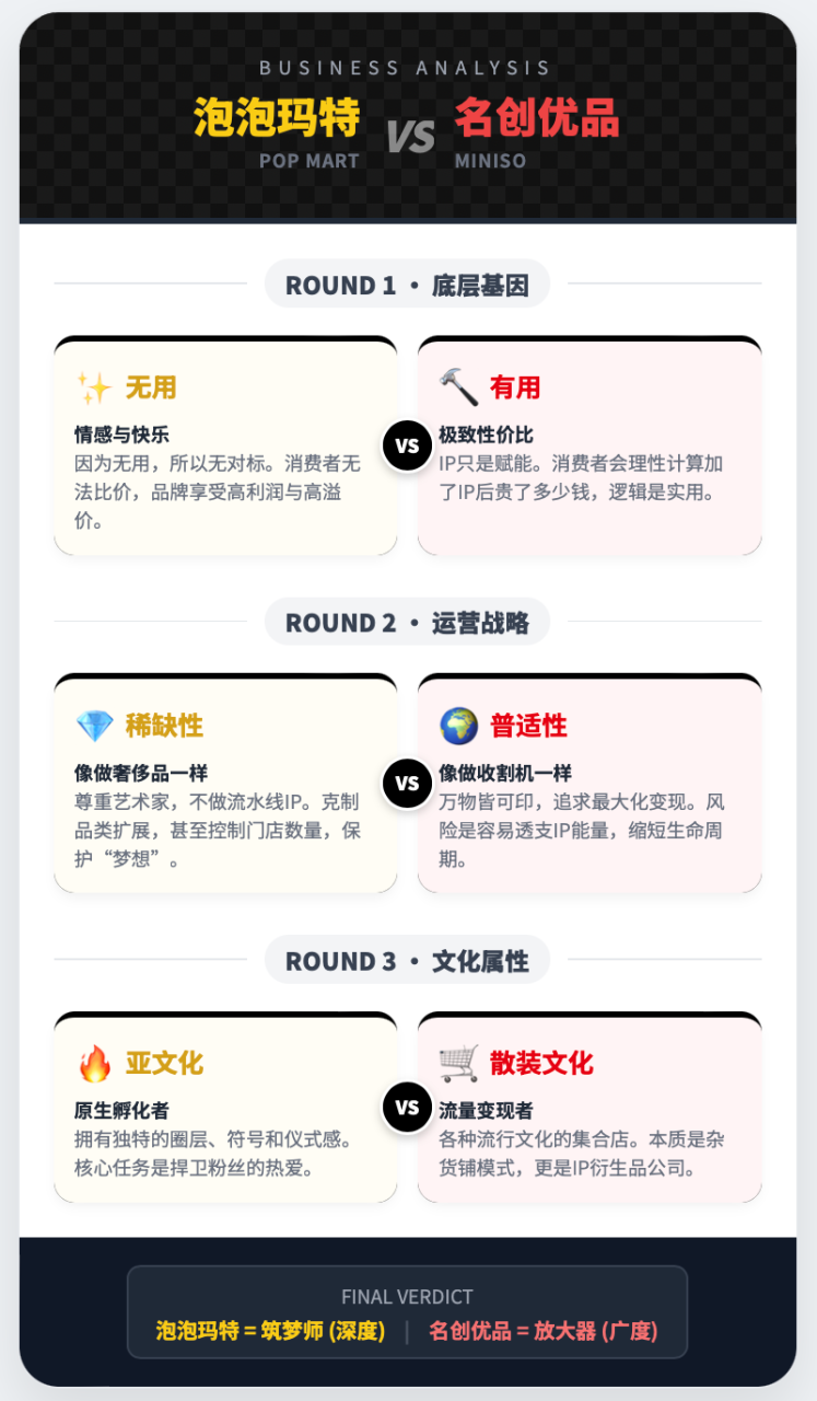 名创优品与泡泡玛特的核心竞争力比较-传播蛙