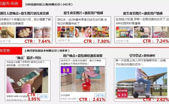 各行业优秀信息流物料案例