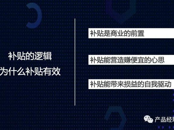 产品做补贴活动的逻辑