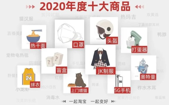 2020年淘宝年度十大商品榜单