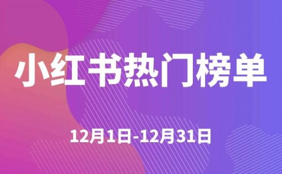 12月小红书搜索指数排行榜