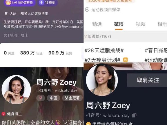 B站健身up主“周六野Zoey”的爆红运营秘籍