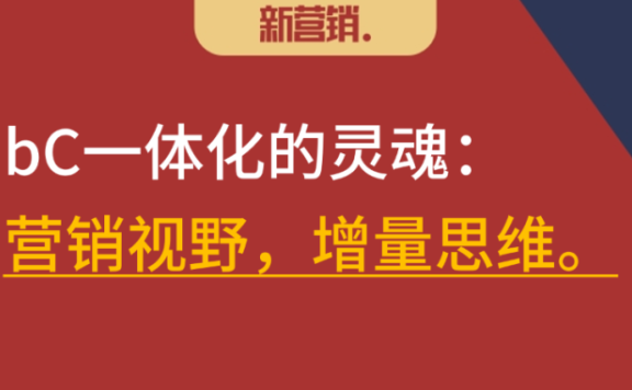 bC一体化的灵魂：营销视野、增量思维