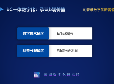 为什么bC一体数字化特别强调流量分润？