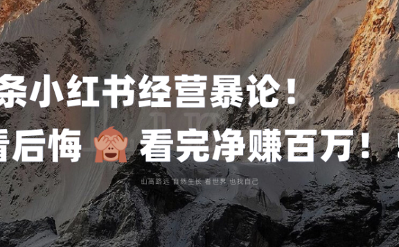 37条小红书经营方法论