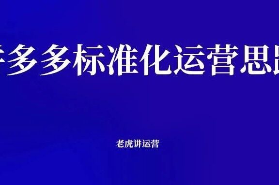 拼多多的标准化运营思路